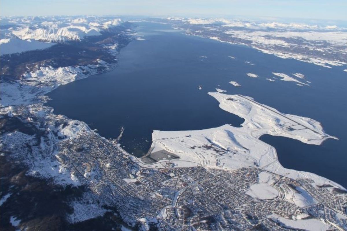 flying over ushuaia